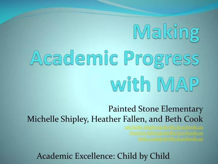 making academic progress with map