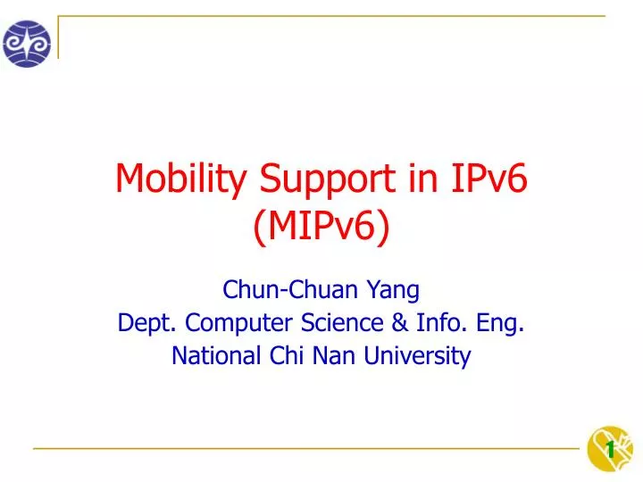 mobility support in ipv6 mipv6