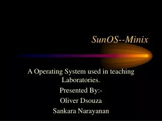 sunos minix