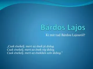 b rdos lajos