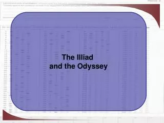 The Illiad and the Odyssey