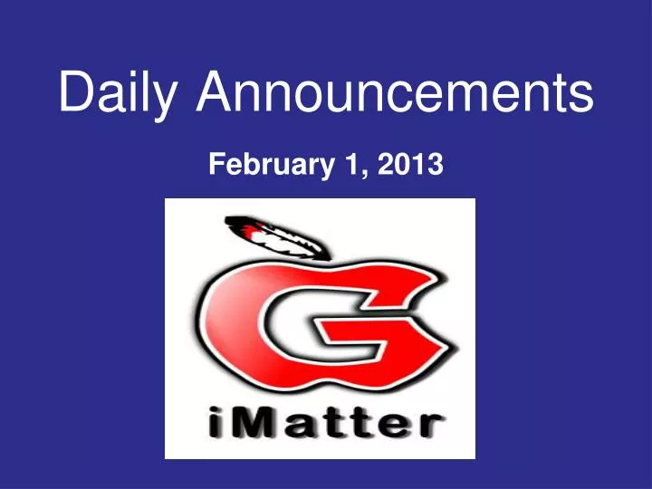 daily announcements