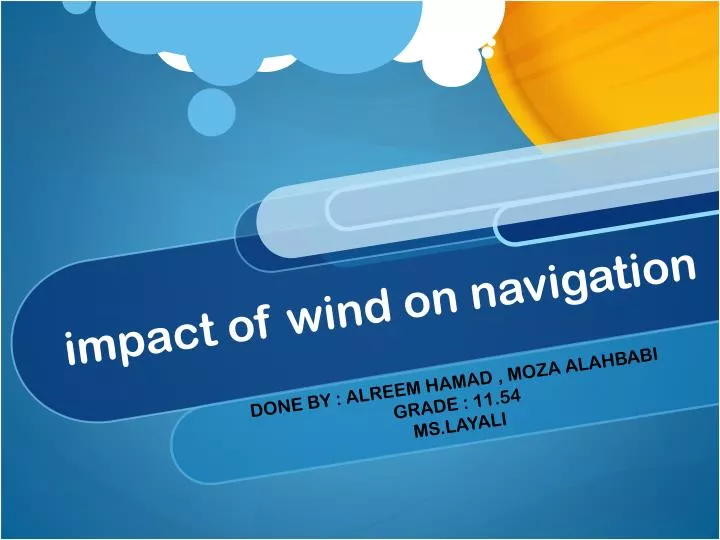 impact of wind on navigation