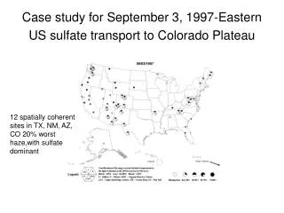 Case study for September 3, 1997-Eastern US sulfate transport to Colorado Plateau