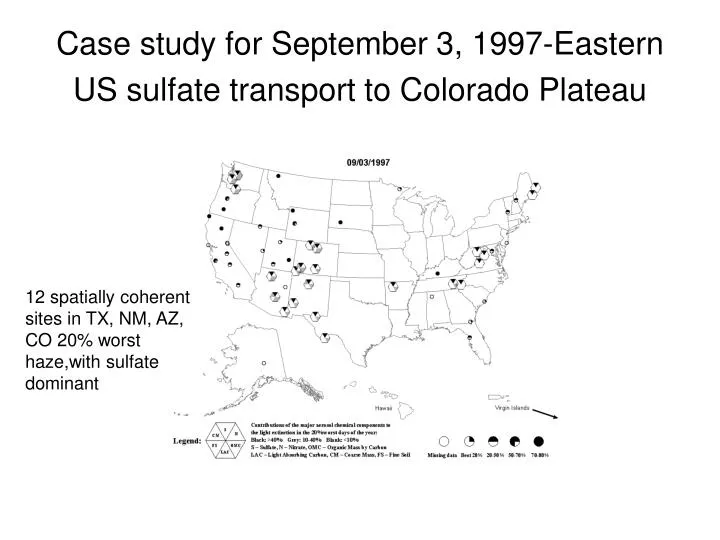 case study for september 3 1997 eastern us sulfate transport to colorado plateau