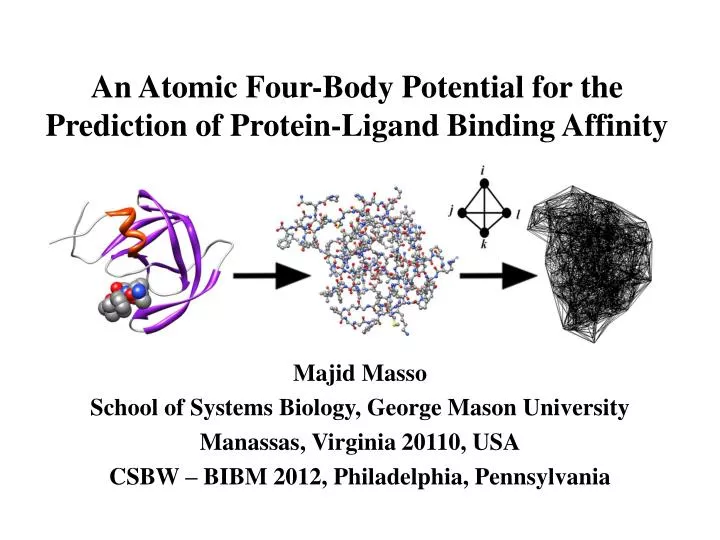 an atomic four body potential for the prediction of protein ligand binding affinity