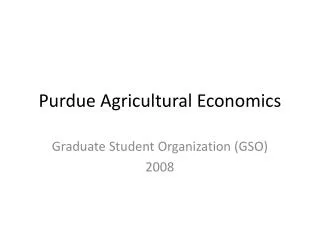Purdue Agricultural Economics