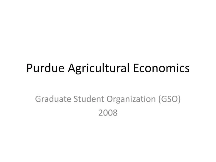 purdue agricultural economics