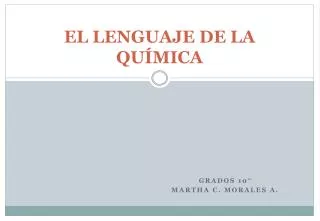 el lenguaje de la qu mica