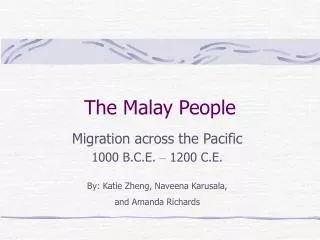 The Malay People