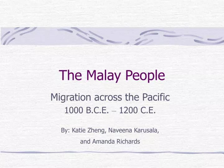 the malay people