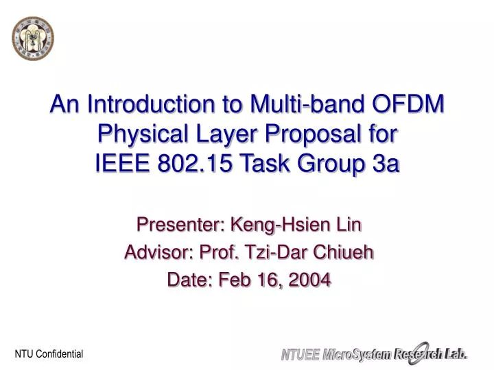 an introduction to multi band ofdm physical layer proposal for ieee 802 15 task group 3a
