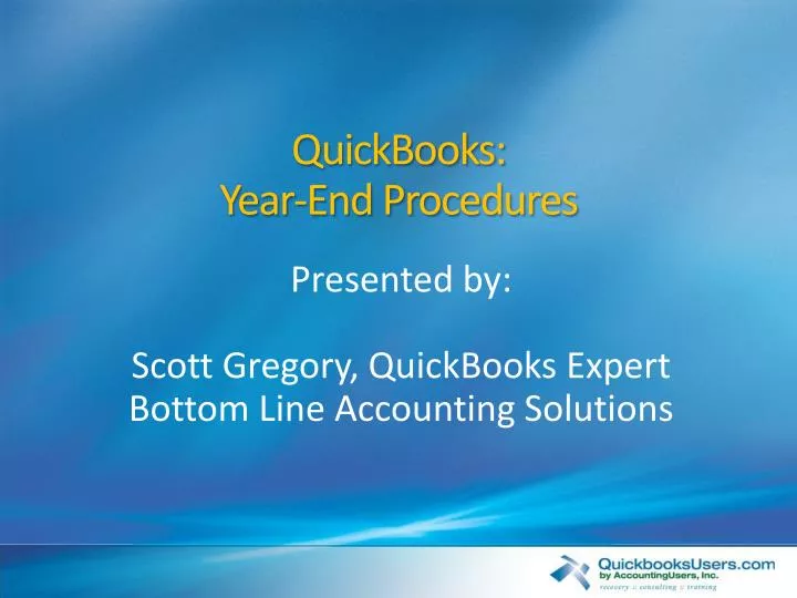 quickbooks year end procedures