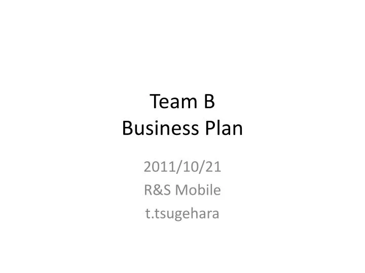 team b business plan