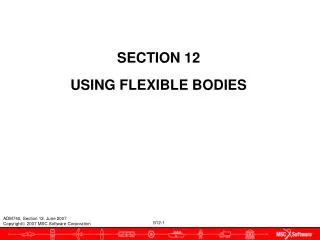 SECTION 12 USING FLEXIBLE BODIES