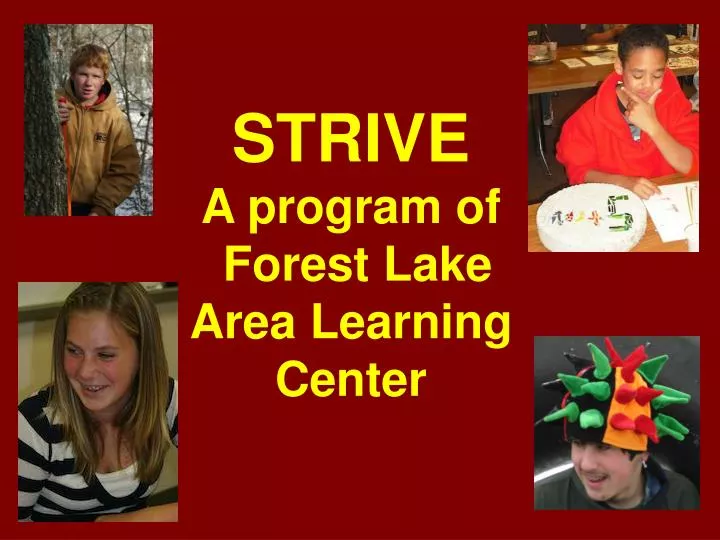strive a program of forest lake area learning center