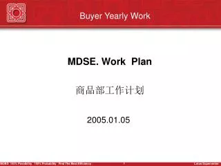 buyer yearly work