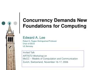 Concurrency Demands New Foundations for Computing