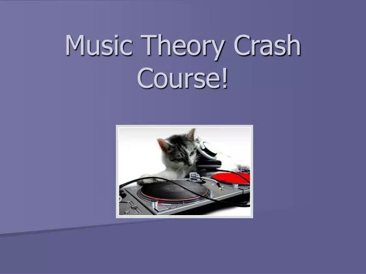 music theory crash course