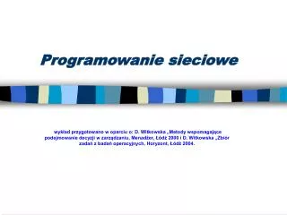 programowanie sieciowe