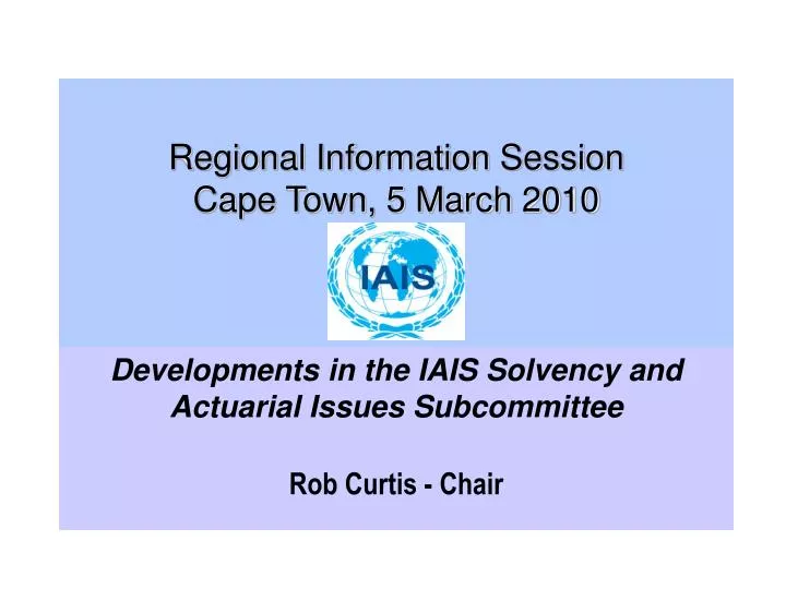regional information session cape town 5 march 2010