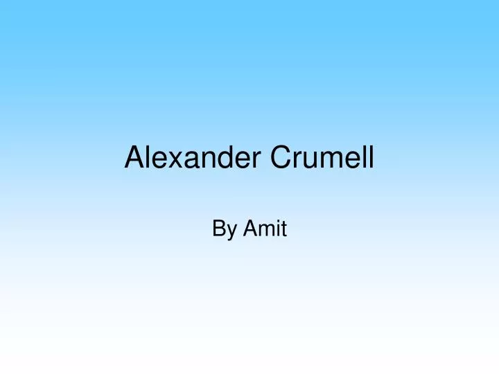 alexander crumell