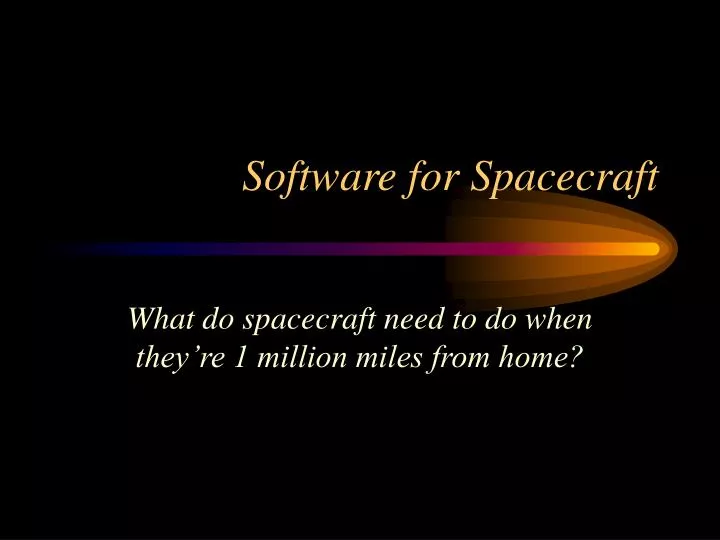 software for spacecraft