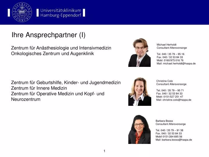 ihre ansprechpartner i