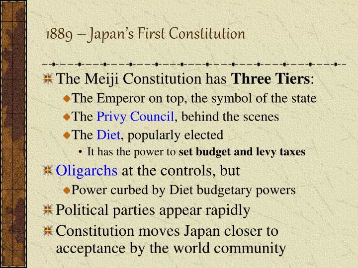 1889 japan s first constitution