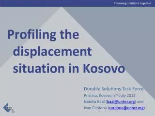 Profiling the displacement situation in Kosovo