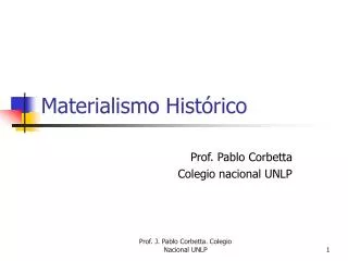 materialismo hist rico