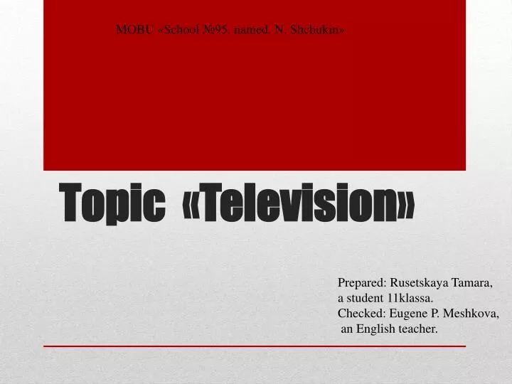 topic television