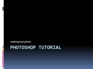 Photoshop tutorial