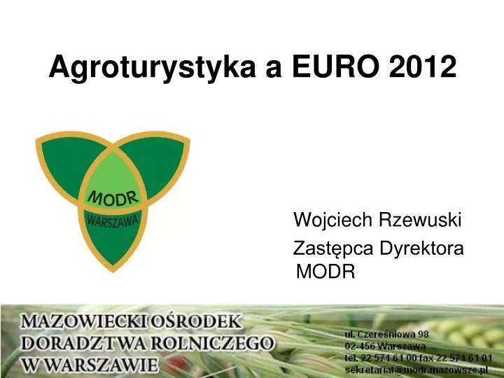 agroturystyka a euro 2012