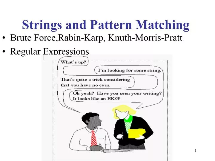 strings and pattern matching