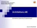 Architektura x86 - slide 1