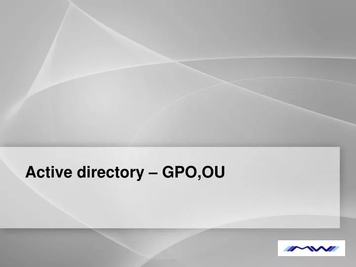 active directory gpo ou