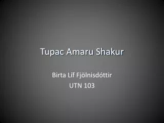 tupac amaru shakur