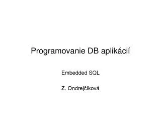 programovanie db aplik ci