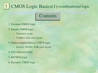 5 CMOS Logic Basics(1)- combinational logic