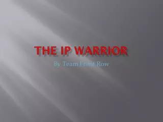 The IP Warrior