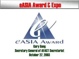 eASIA Award &amp; Expo