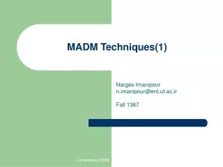 MADM Techniques(1)