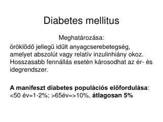 diabetes mellitus