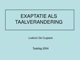 exaptatie als taalverandering