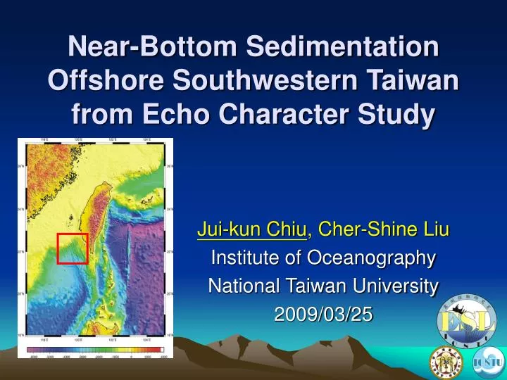 near bottom sedimentation offshore southwestern taiwan from echo character study