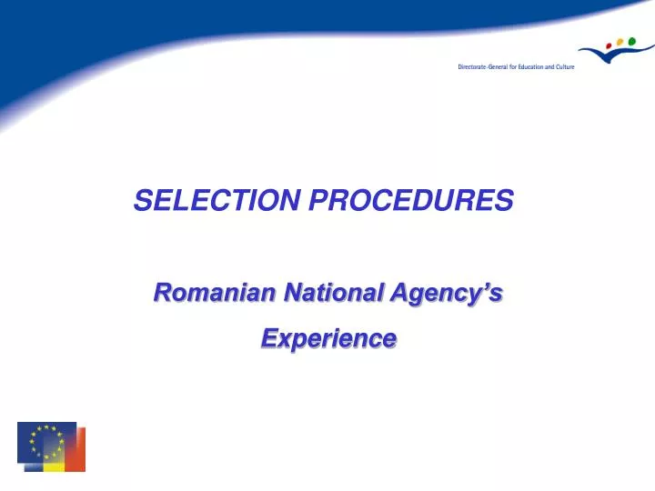 selection procedures