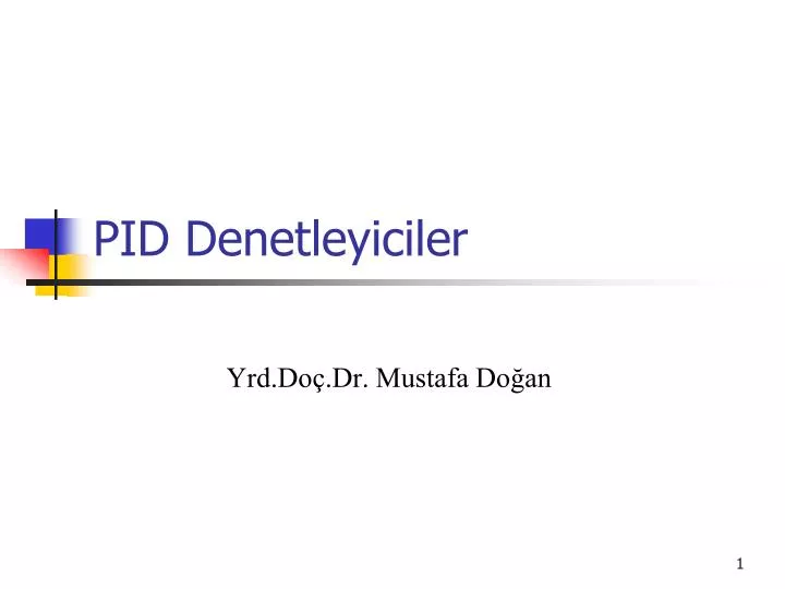 pid denetleyiciler