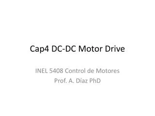 Cap4 DC-DC Motor Drive