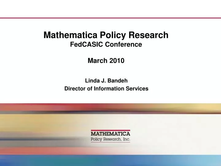 mathematica policy research fedcasic conference march 2010